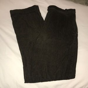Dark Green Corduroy Stretch Pants